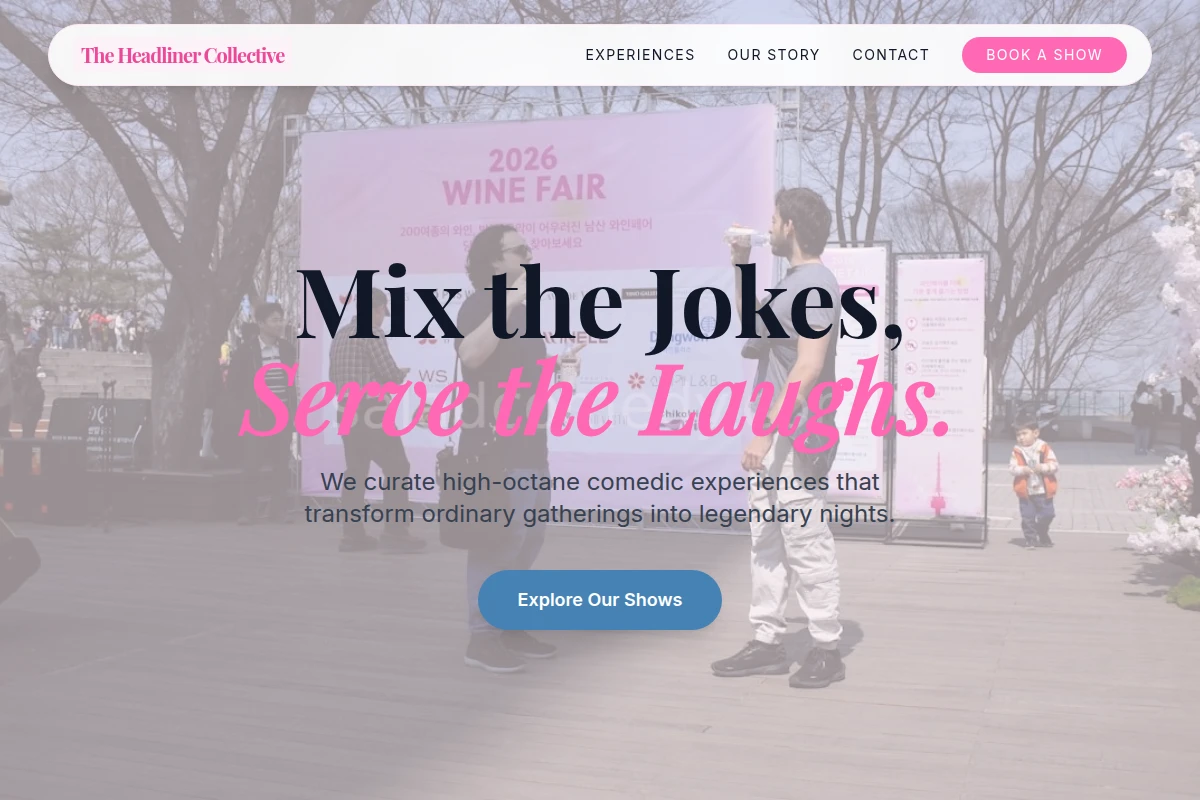 Premium Comedy Website Design
